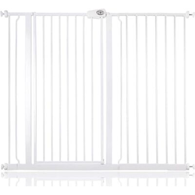 Bettacare Cancelletto per Cani Premium Extra Alto, 127,7cm 135,3cm, Bianco, Extra Alto con Un'Altezza di 104cm, Cancelletto a Pressione per Cani e Cuccioli, Barriera per Animali Domestici e Cani Bettacare Cancelletto per Cani Premium Extra Alto, 127,7cm 135,3cm, Bianco, Extra Alto con Un'Altezza di 104cm, Cancelletto a Pressione per Cani e Cuccioli, Barriera per Animali Domestici e Cani