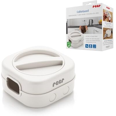 Reer CableGuard Avvolgicavo Sicurezza per bambini Protezione da cavi e strangolamento contro la trazione di oggetti Fermacavo integrato Reer CableGuard Avvolgicavo Sicurezza per bambini Protezione da cavi e strangolamento contro la trazione di oggetti Fermacavo integrato