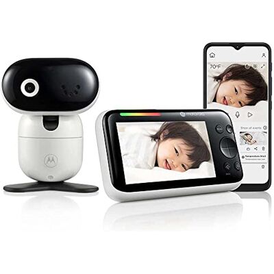 Motorola PIP1610 Video Baby Monitor HD Connesso con Unità da 5" e App 1080 p, Panoramica, Inclinazione e Zoom Remoti, Conversazione Bidirezionale, Sicuro e Privato Motorola PIP1610 Video Baby Monitor HD Connesso con Unità da 5" e App 1080 p, Panoramica, Inclinazione e Zoom Remoti, Conversazione Bidirezionale, Sicuro e Privato