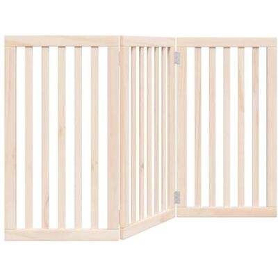 vidaXL Cancello per Cani Pieghevole 3 Pannelli 150 cm Legno di Pioppo, cancello per animali domestici, cancello di sicurezza per cani, cancello per cuccioli per scale vidaXL Cancello per Cani Pieghevole 3 Pannelli 150 cm Legno di Pioppo, cancello per animali domestici, cancello di sicurezza per cani, cancello per cuccioli per scale