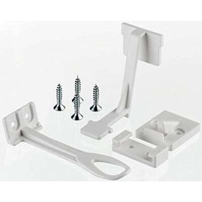 Reer Set di 3 fusibili per armadi e cassetti, invisibili, da avvitare, da esperti di sicurezza dei bambini, colore: bianco Reer Set di 3 fusibili per armadi e cassetti, invisibili, da avvitare, da esperti di sicurezza dei bambini, colore: bianco
