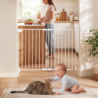 VEVOR Cancelletto di Sicurezza per Bambini, Recinzione Larghezza Regolabile da 670 a 1080 mm Altezza 715 mm, Senza Barra Inferiore, Installazione Semplice con Kit di Montaggio, per Porte Scale Cani VEVOR Cancelletto di Sicurezza per Bambini, Recinzione Larghezza Regolabile da 670 a 1080 mm Altezza 715 mm, Senza Barra Inferiore, Installazione Semplice con Kit di Montaggio, per Porte Scale Cani
