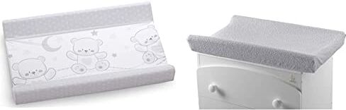 Italbaby Fasciatoio In Morbido Pvc Jolie Grey, color Grigio & 050.0020-08 coprifasciatoio in spugna grigio