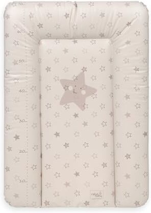 Ceba Baby ® Fasciatoio Materassino Fasciatoio neonato morbido Cuscino Fasciatoio Lavabile per bambine e bambini certificato Öko-Tex impermeabile Beige 70x50 cm