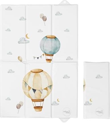 Ceba Baby Materassino fasciatoio portatile per bambini impermeabile 60x40 cm o 80x50 cm (80x50 cm, Palloncini)