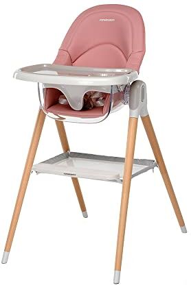 Foppapedretti Seggiolone e Baby Sedia Bonito, bambini da 6 mesi a 3 anni (fino a 15 Kg), Imbottitura Removibile e Lavabile, Seduta Ergonomica e Reclinabile, Doppio Vassoio Regolabile, Pink