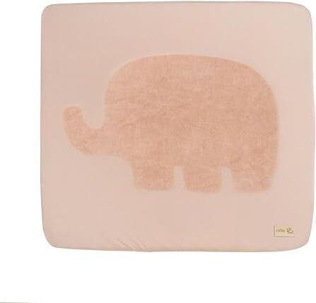 roba Coprimaterasso con Angoli per Materassino Fasciatoio Lil Elephant Certificato GOTS 75 x 85 cm Cotone Marrone