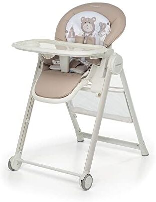 Foppapedretti Seggiolone Sdraietta Misterchef, bambini da 0 a 3 anni (fino a 15 Kg), Seduta/Poggiapiedi/Schienale Regolabili, Cesto Porta Oggetti, Stabile, con Imbottitura Lavabile, Augh