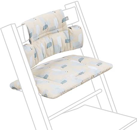 Stokke Tripp Trapp Cuscino Classic, Uccellini Blu Da aggiungere alla sedia e al seggiolone Tripp Trapp per Supporto e Comfort Lavabile in lavatrice Per tutte le Sedie Tripp Trapp