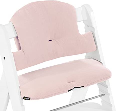 Hauck Cuscino Seggiolone Highchair Pad Select Cuscino da Seduta per il Seggiolone Alpha+ in Cotone Facile da Fissare, 2 Pezzi Rosa