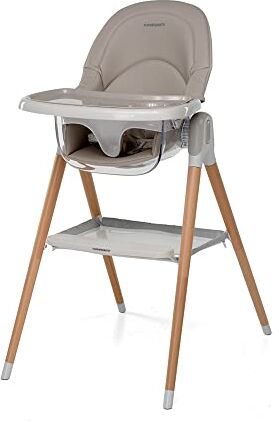 Foppapedretti Seggiolone e Baby Sedia Bonito, bambini da 6 mesi a 3 anni (fino a 15 Kg), Imbottitura Removibile e Lavabile, Seduta Ergonomica e Reclinabile, Doppio Vassoio Regolabile, Sand