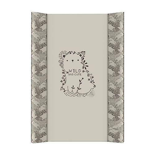 Ceba Baby ® Fasciatoio da Tavolo rigido 70x50 cm 2 Cunei Fasciatoio da Lettino Lavabile Fasciatoio da Culla per Bambine e Bambini Selvaggio