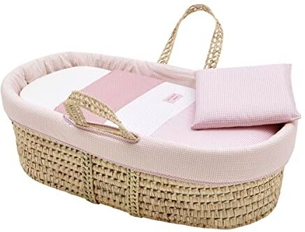 Cambrass Cestone Palma Foderato Une Vichy10 Rosa 39X80X25 Cm