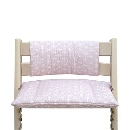 Blausberg Baby Cuscini Tripp Trapp Junior per Stokke Tripp Trapp (Happy Star Rosa) senza fessura nel cuscino del sedile tutti i materiali certificati OEKO-TEX® Standard 100