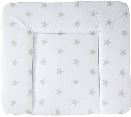 roba Materassino per Fasciatoio Little Stars, per Neonati e Bambini, 85 x 75 cm, Morbido e Impermeabile, con Bordi Rialzati, Rivestito in PU, Bianco