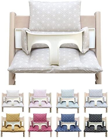 Blausberg Baby – Cuscini Tripp Trapp RIVESTITO (Happy Star Beige) tutti i materiali certificati Oeko-Tex Standard 100-100% prodotti in Amburgo