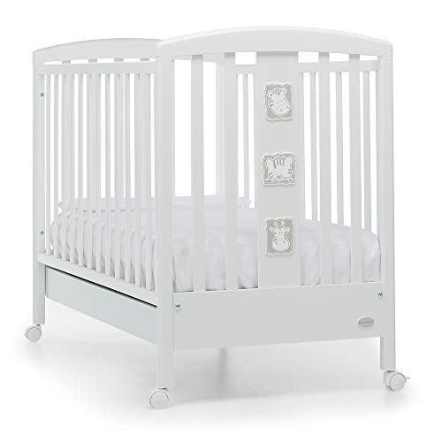 Foppapedretti Babyzoo Lettino con Sponda Regolabile, ‎131 x 71 x 103 cm, 21 Kg, Bianco