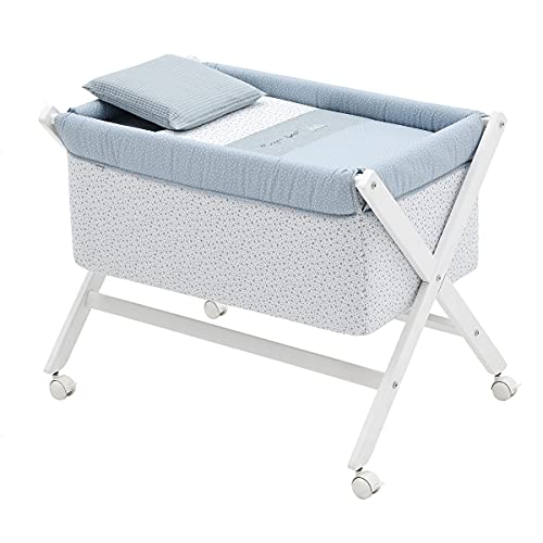 Cambrass Small Bed X Wood Une Forest Blue/White 55 x 87 x 74 cm, blu