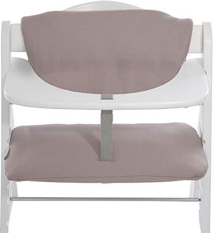 Hauck Cuscino Seggiolone Highchair Pad Deluxe Cuscino da Seduta per Seggioloni in Legno  Alpha+ e Beta+ Facile da Fissare e da Lavare Imbottitura Soffice Beige