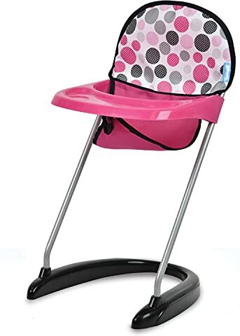 Hauck Seggiolone Pappa per Bambole fino a 43 cm con Vassoio, Pink Dots