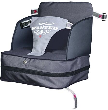 roba Seggiolino Gonfiabile per Bambini Booster Seat Rock Star Baby 1, Parti Laterali Rialzate, Leggero e Trasportabile, per Viaggi e Casa, Adatto a Tutti i Sedili, Grigio