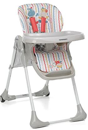 Foppapedretti Seggiolone Meeting, bambini da 6 mesi a 3 anni (fino a 15 Kg), Seduta/Poggiapiedi/Schienale Regolabili, Cesto Porta Oggetti, Stabile e Confortevole, con Imbottitura Lavabile, Circus