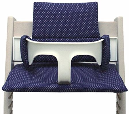 Blausberg Baby – Cuscini Tripp Trapp (Blu Scuro Con Piccoli Punti) tutti i materiali certificati Oeko-Tex Standard 100-100% prodotti in Amburgo