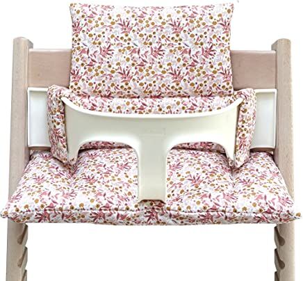 Blausberg Baby – Cuscini Tripp Trapp (Prato Fiorito Rosa Blush) tutti i materiali certificati Oeko-Tex Standard 100-100% prodotti in Amburgo