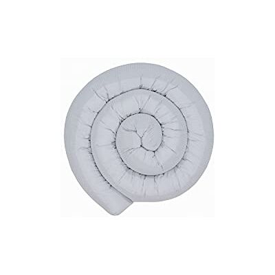 ULLENBOOM ® Nido per il letto del bambino (serpente) 300x13 cm in grigio (Made in EU) copertura: 100% cotone ÖkoTex, Rotolo letto per la culla, disegno: cialda ULLENBOOM ® Nido per il letto del bambino (serpente) 300x13 cm in grigio (Made in EU) copertura: 100% cotone ÖkoTex, Rotolo letto per la culla, disegno: cialda