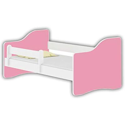 ACMA Letto per bambino Cameretta per bambino con materasso Lettino bambini HAPPY (Rosa, 180x80 cm) ACMA Letto per bambino Cameretta per bambino con materasso Lettino bambini HAPPY (Rosa, 180x80 cm)