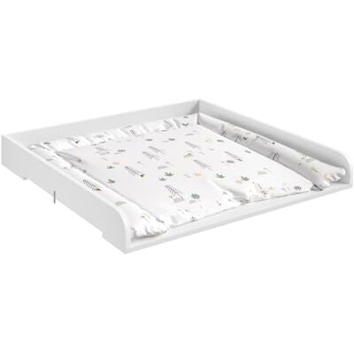 WOLTU Fasciatoio per Cassettiera 80x80x10 cm, Piano Fasciatoio per Neonato in MDF, con Bordi Rialzati, Adatto per Comò con Profondità Regolabile 46,5-50 cm, Bianco WOLTU Fasciatoio per Cassettiera 80x80x10 cm, Piano Fasciatoio per Neonato in MDF, con Bordi Rialzati, Adatto per Comò con Profondità Regolabile 46,5-50 cm, Bianco