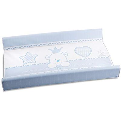 Italbaby Materassino fasciatoio in pvc 2 lati, per il cambio del pannolino, universale, misura cm 49x81x10, made in italy, baby re azzurro Italbaby Materassino fasciatoio in pvc 2 lati, per il cambio del pannolino, universale, misura cm 49x81x10, made in italy, baby re azzurro