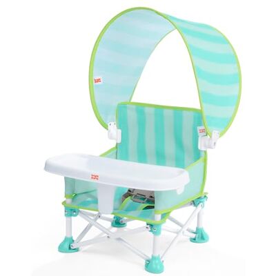 Bright Starts Pop 'N Sit Cabana Seggiolino Rialzo Portatile con Tettuccio Protettivo UPF, Seduta da Pavimento, Uso Interno/Esterno, Pieghevole Compatto, Turchese, 6 Mesi 3 Anni Bright Starts Pop 'N Sit Cabana Seggiolino Rialzo Portatile con Tettuccio Protettivo UPF, Seduta da Pavimento, Uso Interno/Esterno, Pieghevole Compatto, Turchese, 6 Mesi 3 Anni