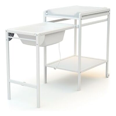 AT4 Fasciatoio con Vaschetta ESSENTIEL legno Bianco 147,5 x 58 x 94 cm AT4 Fasciatoio con Vaschetta ESSENTIEL legno Bianco 147,5 x 58 x 94 cm