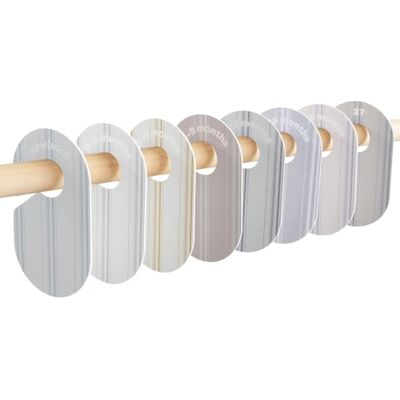 3 Sprouts Divisori Armadio Neonato, Set da 8, Strisce 3 Sprouts Divisori Armadio Neonato, Set da 8, Strisce