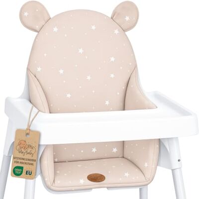 Totsy Baby Cuscino per seggiolone bambino pieghevole riduttore – coprisedile sostegno per Ikea Antilop seggiolone pappa e bebè – riduttore idrorepellente lavabile Beige con stelle bianche Totsy Baby Cuscino per seggiolone bambino pieghevole riduttore – coprisedile sostegno per Ikea Antilop seggiolone pappa e bebè – riduttore idrorepellente lavabile Beige con stelle bianche