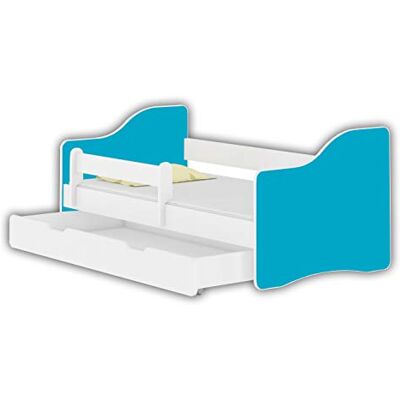 ACMA Letto per bambino Cameretta per bambino con materasso Lettino bambini HAPPY (Blu, 160x80 cm + Cassetto) ACMA Letto per bambino Cameretta per bambino con materasso Lettino bambini HAPPY (Blu, 160x80 cm + Cassetto)