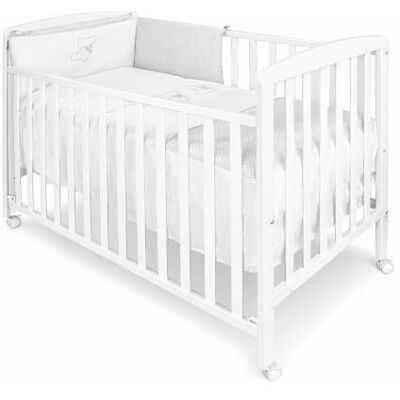 Asalvo Culla di legno, 120 x 60 cm, Colore Bianco Con ruote e laterale apribile, rete a doghe regolabile in 3 altezze, dalla nascita fino a 20 kg, certificata EN 716 Asalvo Culla di legno, 120 x 60 cm, Colore Bianco Con ruote e laterale apribile, rete a doghe regolabile in 3 altezze, dalla nascita fino a 20 kg, certificata EN 716