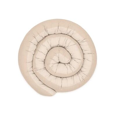 ULLENBOOM ® Nido per il letto del bambino (serpente) 300x13 cm in beige (Made in EU) copertura: 100% cotone ÖkoTex, Rotolo letto per la culla, disegno: cialda ULLENBOOM ® Nido per il letto del bambino (serpente) 300x13 cm in beige (Made in EU) copertura: 100% cotone ÖkoTex, Rotolo letto per la culla, disegno: cialda