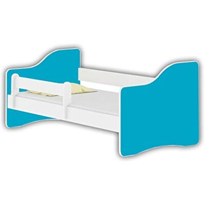 ACMA Letto per bambino Cameretta per bambino con materasso Lettino bambini HAPPY (Blu, 180x80 cm) ACMA Letto per bambino Cameretta per bambino con materasso Lettino bambini HAPPY (Blu, 180x80 cm)