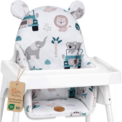 Totsy Baby Cuscino per seggiolone bambino pieghevole riduttore – coprisedile sostegno per Ikea Antilop seggiolone pappa e bebè – riduttore idrorepellente lavabile Africa Totsy Baby Cuscino per seggiolone bambino pieghevole riduttore – coprisedile sostegno per Ikea Antilop seggiolone pappa e bebè – riduttore idrorepellente lavabile Africa