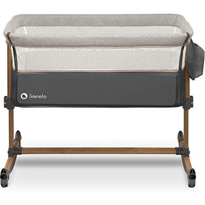 lionelo Leonie Culla Co-Sleeping da Affiancare Letto per Neonati da 0 Mesi Materasso, Funzione Dondolo, Altezza Regolabile su 5 Livelli, Inclinazione, 2 Ruote, Tasca Laterale e Borsa lionelo Leonie Culla Co-Sleeping da Affiancare Letto per Neonati da 0 Mesi Materasso, Funzione Dondolo, Altezza Regolabile su 5 Livelli, Inclinazione, 2 Ruote, Tasca Laterale e Borsa