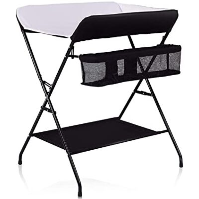 RELOVE Fasciatoio Pieghevole per Neonato con Struttura Stabile,Fasciatoio per Bambini, Salva Spazio, per Cambio Pannolino,4 ruote con freno,con Scomparti Portaoggetti (79 * 55.5 * 96 cm (bianco sporco)) RELOVE Fasciatoio Pieghevole per Neonato con Struttura Stabile,Fasciatoio per Bambini, Salva Spazio, per Cambio Pannolino,4 ruote con freno,con Scomparti Portaoggetti (79 * 55.5 * 96 cm (bianco sporco))