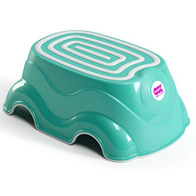 OKBABY Herbie Pedana Sgabello Alzabimbo con Gomma Antiscivolo per Bambini, Turchese OKBABY Herbie Pedana Sgabello Alzabimbo con Gomma Antiscivolo per Bambini, Turchese
