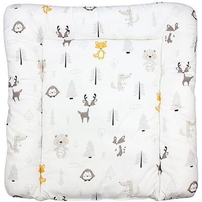 TupTam Materassino per Fasciatoio il cambio Pannolino Bebè, Foresta/Volpe/Capriolo/Riccio/Orsetto/Beige, 70 x 50 cm TupTam Materassino per Fasciatoio il cambio Pannolino Bebè, Foresta/Volpe/Capriolo/Riccio/Orsetto/Beige, 70 x 50 cm