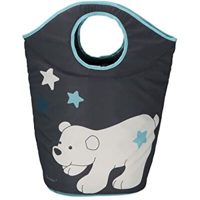 Sterntaler Cestino portaoggetti, unisex, per bambini, motivo: orso polare, Elia, colore: grigio scuro Sterntaler Cestino portaoggetti, unisex, per bambini, motivo: orso polare, Elia, colore: grigio scuro