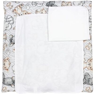 TupTam Materassino Fasciatoio con 2 Coperture in Spugna, Safari, 75 x 85 cm TupTam Materassino Fasciatoio con 2 Coperture in Spugna, Safari, 75 x 85 cm