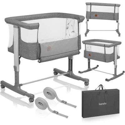 lionelo Aurora Lettino 3 in 1 per bambini dalla nascita a 9 kg, altezza e inclinazione regolabili, materasso, 4 ruote bloccabili, pannelli in rete traspirante, portatile, lavabile, borsa per il lionelo Aurora Lettino 3 in 1 per bambini dalla nascita a 9 kg, altezza e inclinazione regolabili, materasso, 4 ruote bloccabili, pannelli in rete traspirante, portatile, lavabile, borsa per il