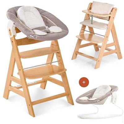 hauck Seggiolone Pappa Alpha Plus Newborn Sediolone Pappa Bimbi con Sdraietta Neonati Dondolo e Cuscino Seggiolone Evolutivo Legno (Classic, Naturale) hauck Seggiolone Pappa Alpha Plus Newborn Sediolone Pappa Bimbi con Sdraietta Neonati Dondolo e Cuscino Seggiolone Evolutivo Legno (Classic, Naturale)