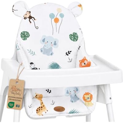 Totsy Baby Cuscino per seggiolone bambino pieghevole riduttore – coprisedile sostegno per Ikea Antilop seggiolone pappa e bebè – riduttore idrorepellente lavabile Safari Totsy Baby Cuscino per seggiolone bambino pieghevole riduttore – coprisedile sostegno per Ikea Antilop seggiolone pappa e bebè – riduttore idrorepellente lavabile Safari
